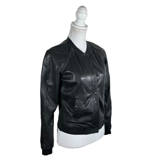 Maison Scotch Leather Bomber Jacket - Picture 6 of 13